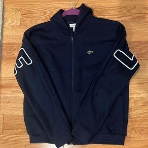 Lacoste Boys Zippered Fleece Sweatshirt